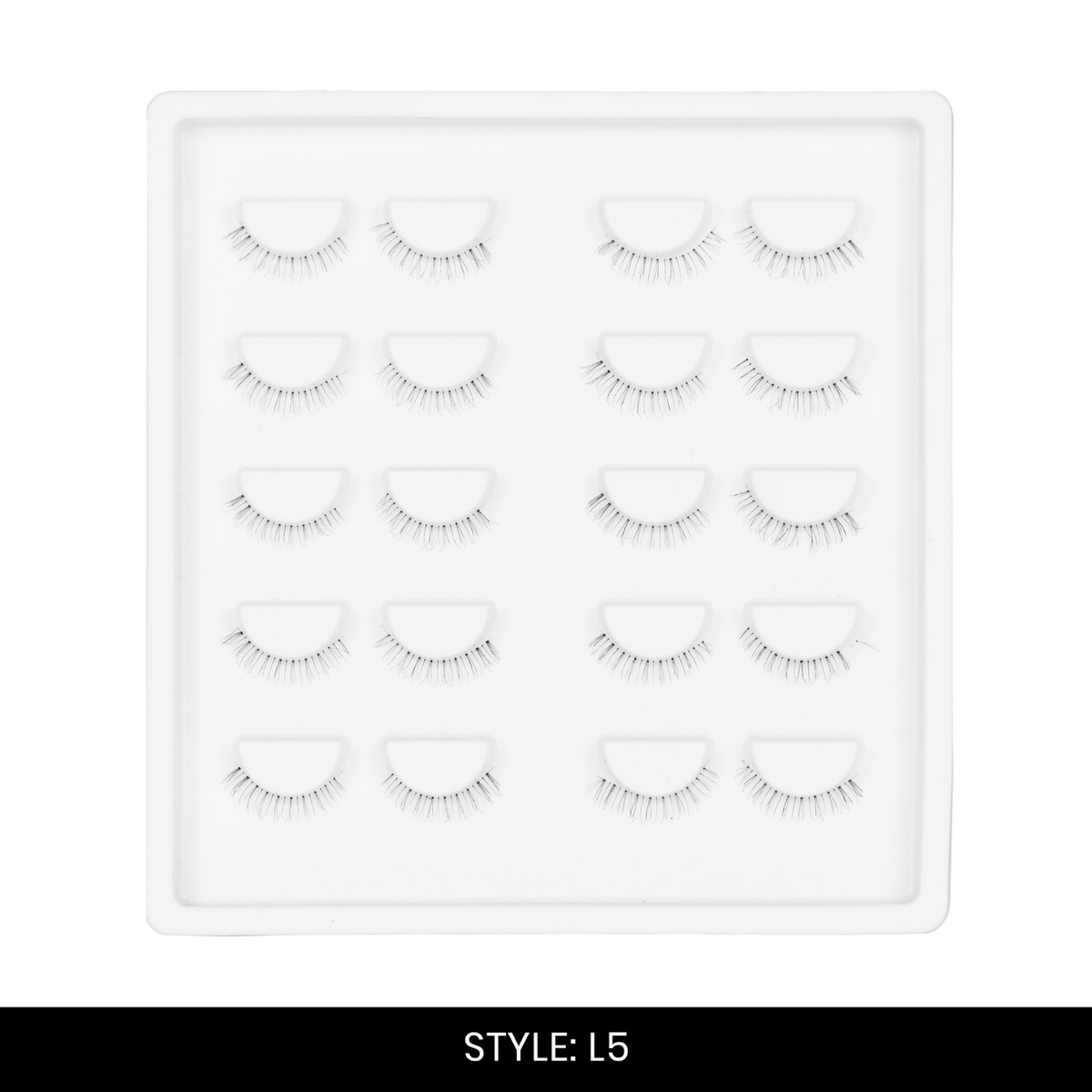 L5 False Eyelashes | Pair of 10 | Fake Eyelashes for Women | Everyday & Party Wear | Lightweight Band