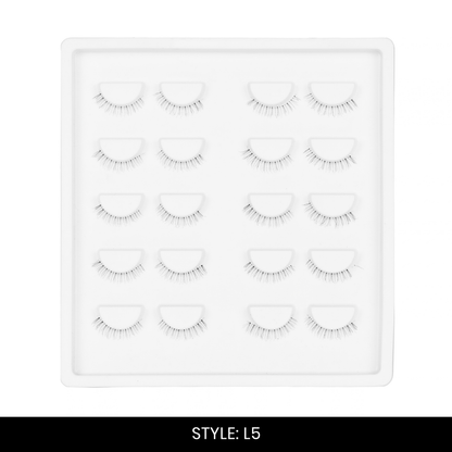 L5 False Eyelashes | Pair of 10 | Fake Eyelashes for Women | Everyday & Party Wear | Lightweight Band