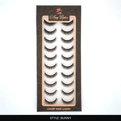 Bunny False Eye Lashes | Medium Occasion Wear | Vegan Cruelty-Free | Pair of 10