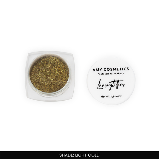Light Gold Loose Glitters | Cosmetic Grade | Face and Body Use