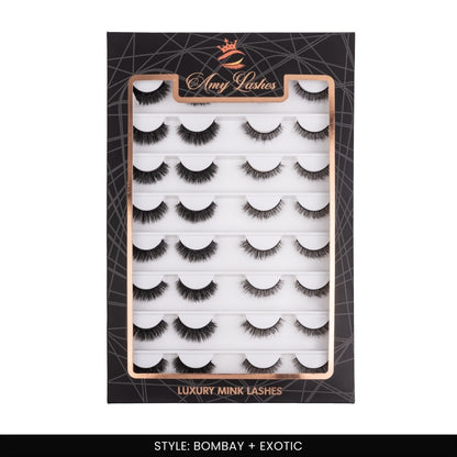 Bombay + Exotic False Eye Lashes | Medium Occasion Wear | Vegan Cruelty-Free | Pair of 16