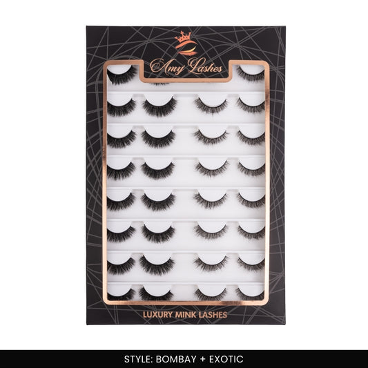 Bombay + Exotic False Eye Lashes | Medium Occasion Wear | Vegan Cruelty-Free | Pair of 16