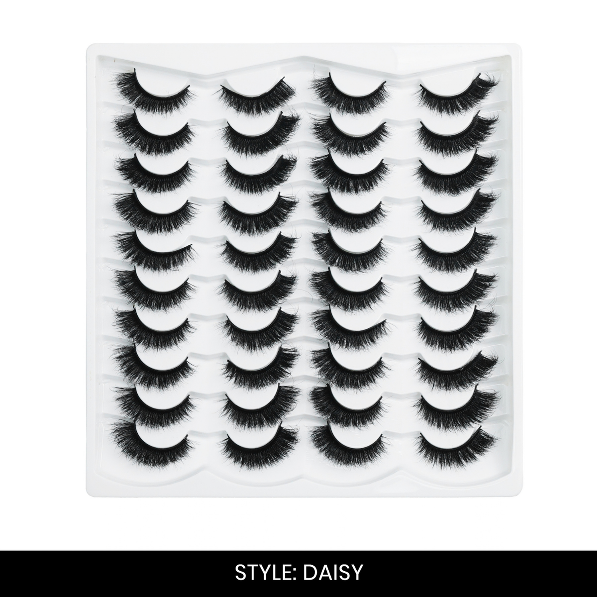 Daisy False Eyelashes | Pair of 20 | Fake Eyelashes for Women | Soft Natural Look | Lightweight Band