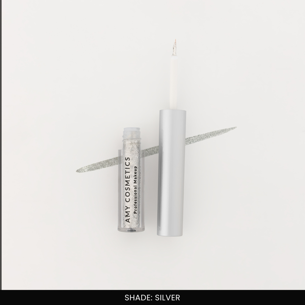 Silver Glitter Eyeliner | Sparkle Liner | Fine Tip Applicator