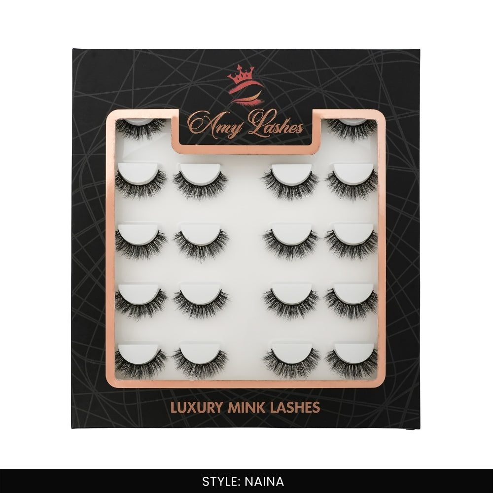 Naina False Eye Lashes | Medium Occasion Wear | Vegan Cruelty-Free | Pair of 10