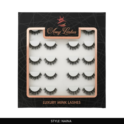 Naina False Eye Lashes | Medium Occasion Wear | Vegan Cruelty-Free | Pair of 10