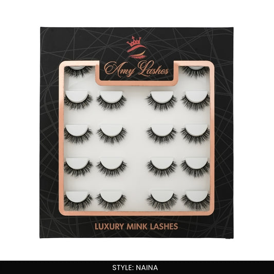 Naina False Eye Lashes | Medium Occasion Wear | Vegan Cruelty-Free | Pair of 10
