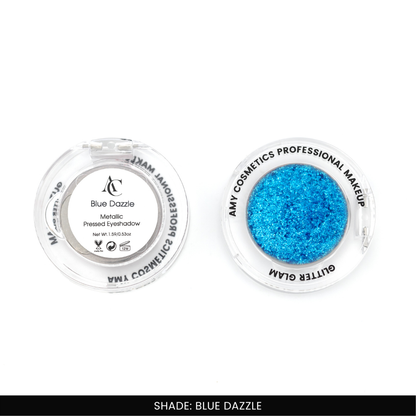 Blue Dazzle Single Metallic Pressed Eyeshadow | Pigmented | Long-Wearing