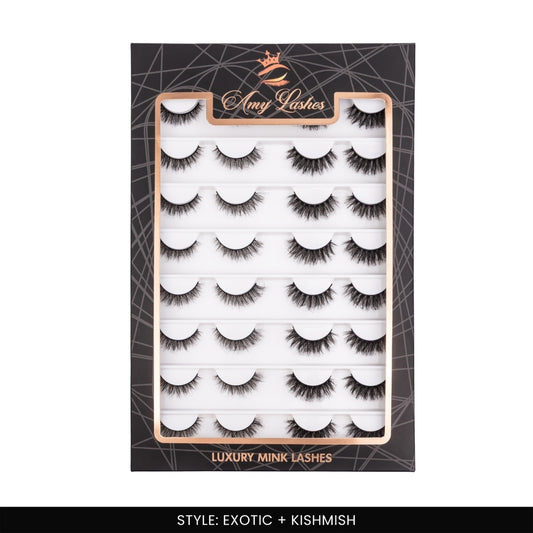 Kishmish + Exotic False Eye Lashes | Medium Occasion Wear | Vegan Cruelty-Free | Pair of 16