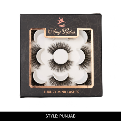 Punjab False Eyelashes | Pair of 5 | Fake Eyelashes for Women | Bridal & Wedding Look | Lightweight Band