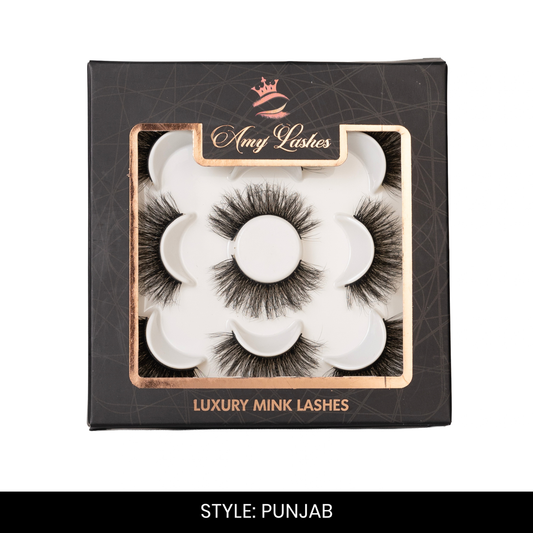Punjab False Eyelashes | Pair of 5 | Fake Eyelashes for Women | Bridal & Wedding Look | Lightweight Band