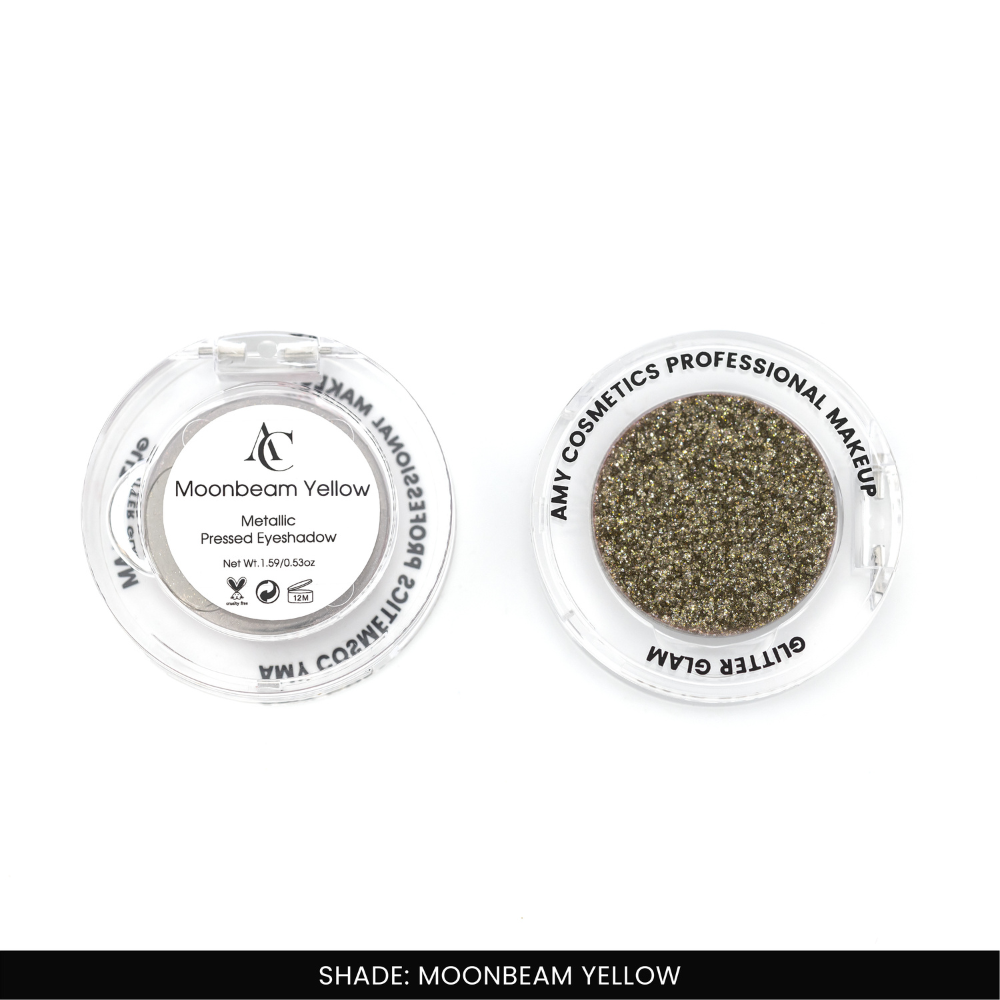 Moonbeam Yellow Single Metallic Pressed Eyeshadow | Pigmented | Long-Wearing