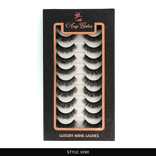 Kiwi False Eye Lashes | Medium Occasion Wear | Vegan Cruelty-Free | Pair of 10