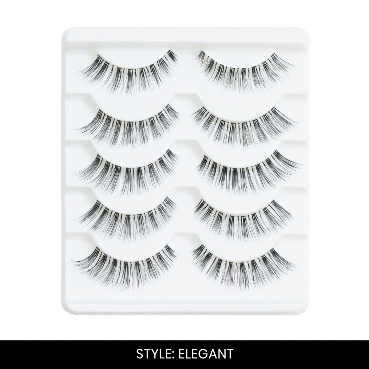 Elegant False Eyelashes | Pair of 5 | Fake Eyelashes for Women | Neat Everyday Look | Lightweight Band