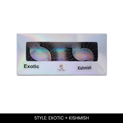 Exotic + Kishmish False Eyelashes Combo | Fake Eyelashes for Women | 2 Styles | Lightweight Band