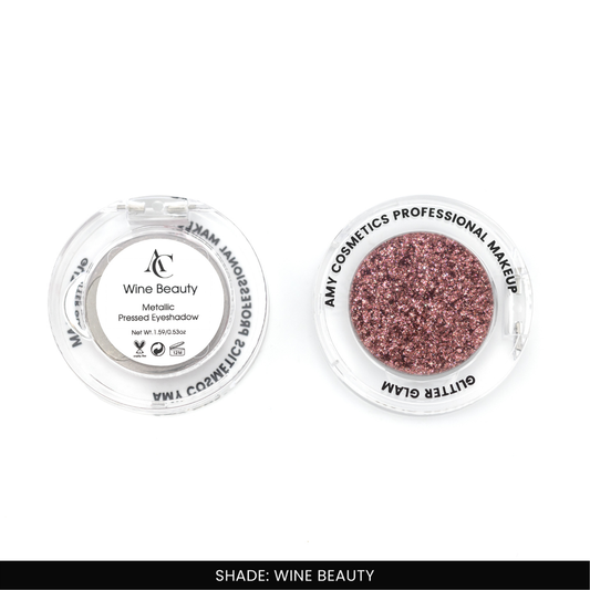 Wine Beauty Single Metallic Pressed Eyeshadow | Pigmented | Long-Wearing