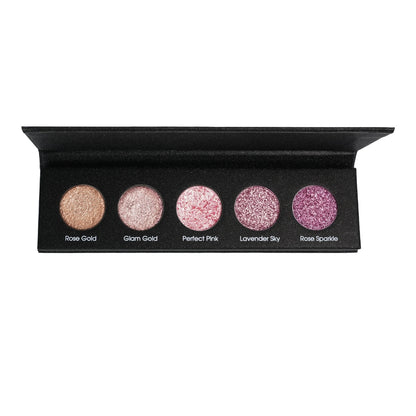 Pink Obsessed 5 Colours Pressed Metallic Eyeshadow Palette | Multiple Shades | Blendable