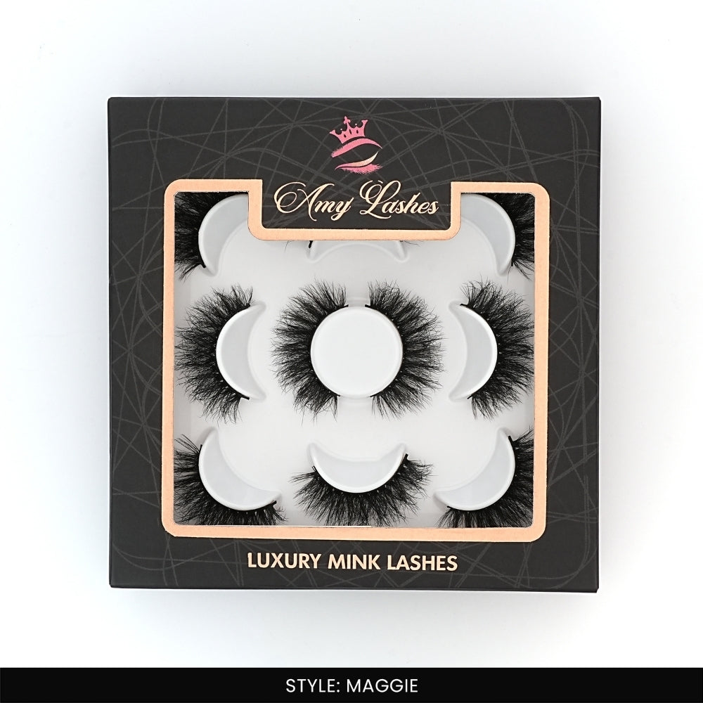 Maggie False Eye Lashes | Natural Daily Wear | Vegan Cruelty-Free | Pair of 5