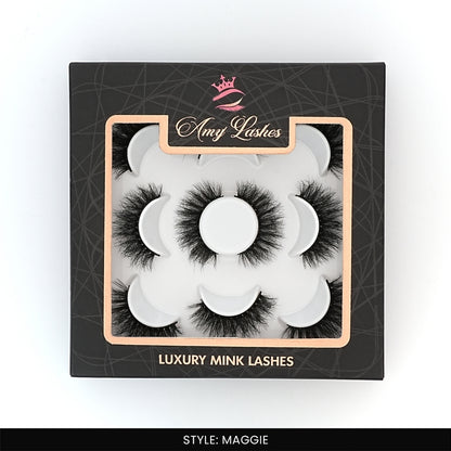 Maggie False Eye Lashes | Natural Daily Wear | Vegan Cruelty-Free | Pair of 5