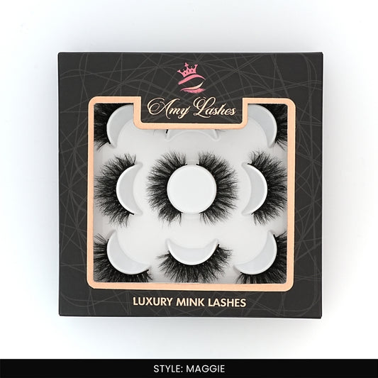 Maggie False Eye Lashes | Natural Daily Wear | Vegan Cruelty-Free | Pair of 5