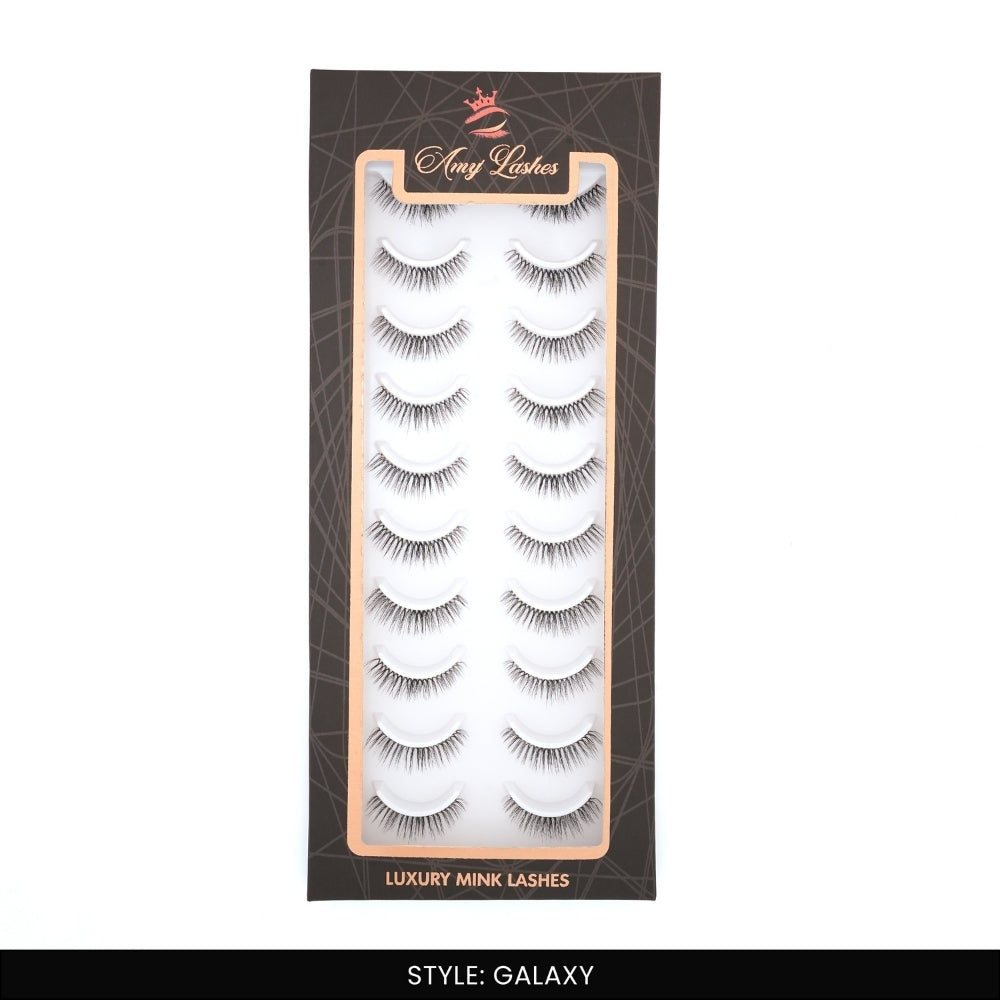 Galaxy False Eye Lashes | Bold Dramatic Glam | Vegan Cruelty-Free | Pair of 10