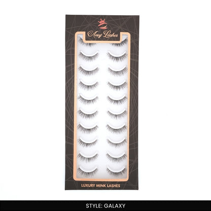 Galaxy False Eye Lashes | Bold Dramatic Glam | Vegan Cruelty-Free | Pair of 10