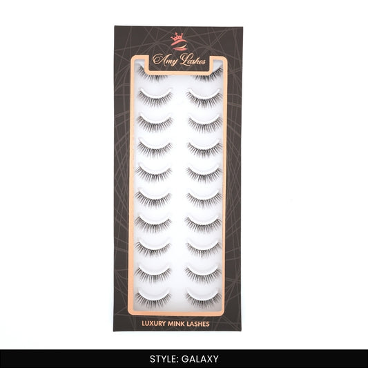 Galaxy False Eye Lashes | Bold Dramatic Glam | Vegan Cruelty-Free | Pair of 10
