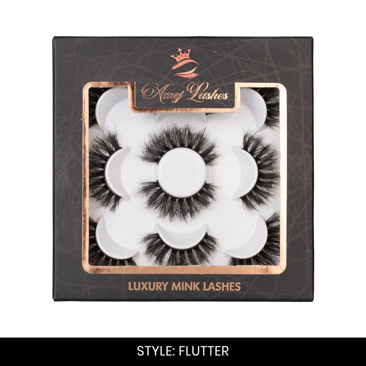 Flutter False Eyelashes | Pair of 5 | Fake Eyelashes for Women | Soft Natural Look | Lightweight Band