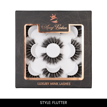 Flutter False Eyelashes | Pair of 5 | Fake Eyelashes for Women | Soft Natural Look | Lightweight Band