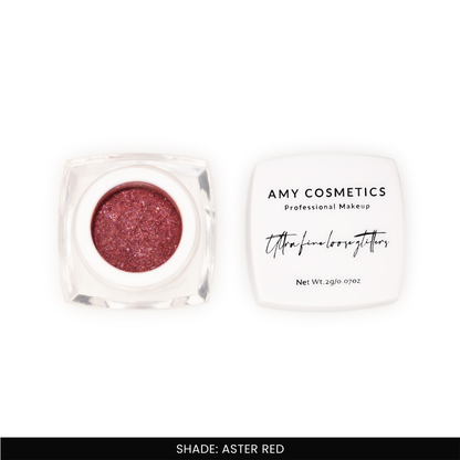 Aster Red Ultra Fine Loose Glitters | Cosmetic Grade | Face Body Nail