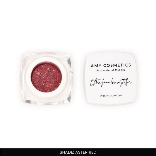 Aster Red Ultra Fine Loose Glitters | Cosmetic Grade | Face Body Nail
