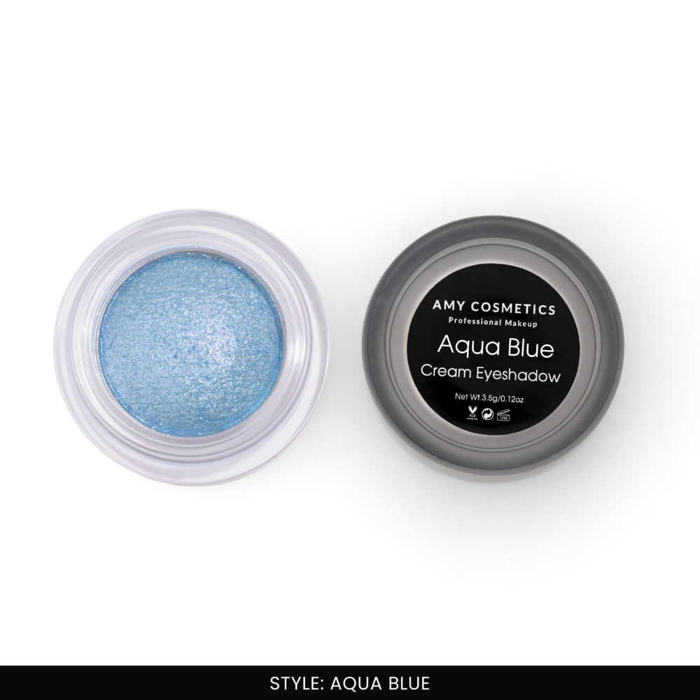 Aqua Blue Cream Shining Eyeshadow | Shimmer Finish | Pigmented Formula