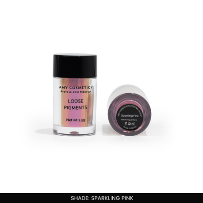 Sparkling Pink Loose Pigments | Highly Pigmented Eyeshadow Powder | Shimmer Finish