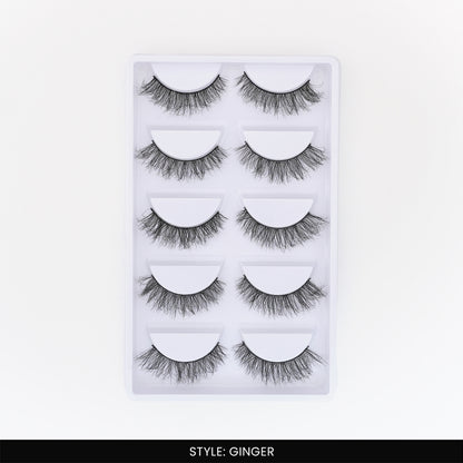 Ginger False Eye Lashes | Natural Daily Wear | Vegan Cruelty-Free | Pair of 5