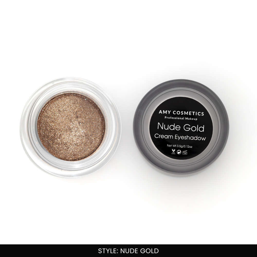 AMY LASHES Cream Shining Eyeshadow | Nude Gold | Metallic Finish | Pigmented Formula