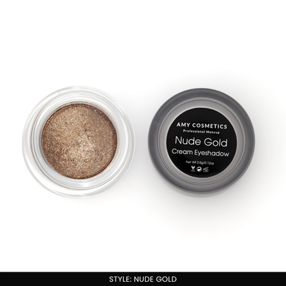 AMY LASHES Cream Shining Eyeshadow | Nude Gold | Metallic Finish | Pigmented Formula