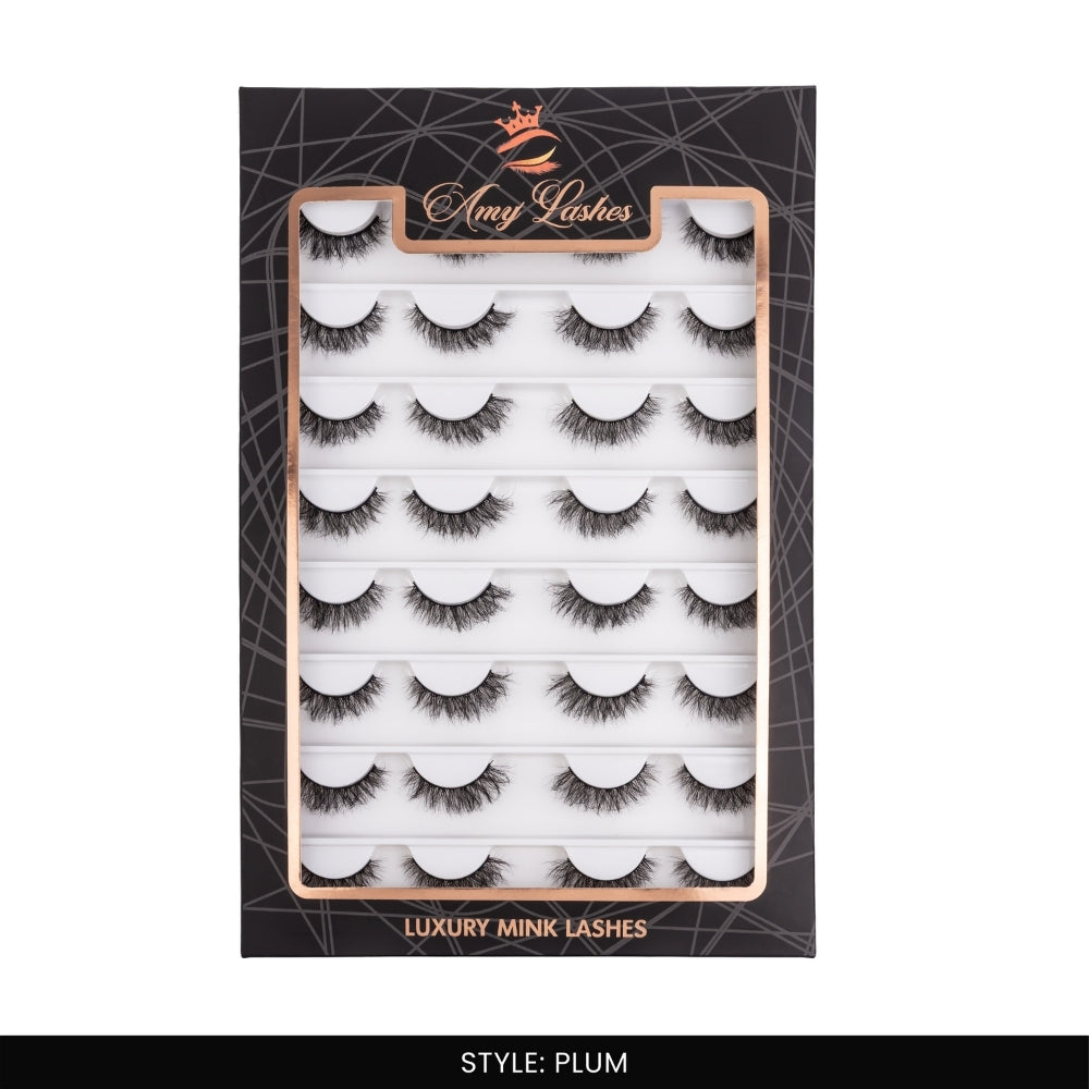 Plum False Eye Lashes | Natural Daily Wear | Vegan Cruelty-Free | Pair of 16