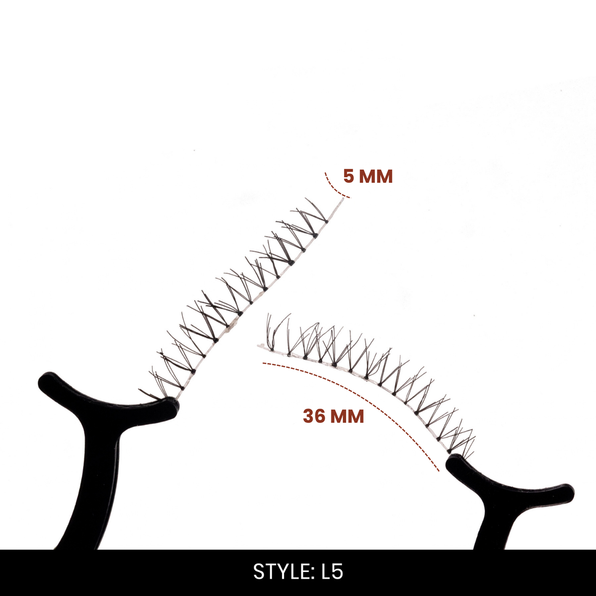 L5 False Eyelashes | Pair of 10 | Fake Eyelashes for Women | Everyday & Party Wear | Lightweight Band