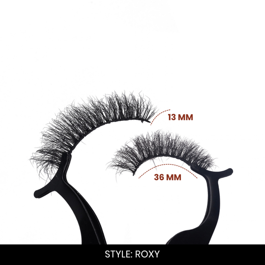 Roxy False Eyelashes | Pair of 10 | Fake Eyelashes for Women | Bold Volume Look | Lightweight Band