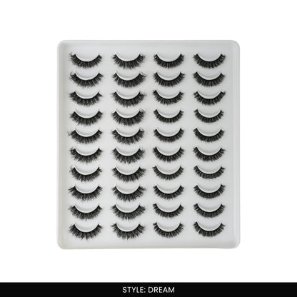 Dream False Eye Lashes | Bold Dramatic Glam | Vegan Cruelty-Free | Pair of 20