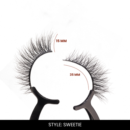 Sweetie False Eyelashes | Pair of 1 | Fake Eyelashes for Women | Soft Natural Look | Lightweight Band