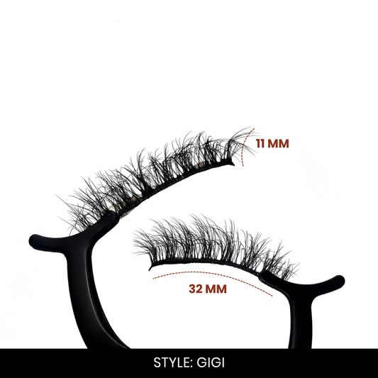 Gigi False Eyelashes | Pair of 5 | Fake Eyelashes for Women | Neat Everyday Look | Lightweight Band