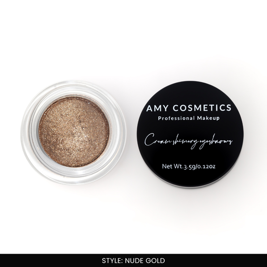 AMY LASHES Cream Shining Eyeshadow | Nude Gold | Metallic Finish | Pigmented Formula