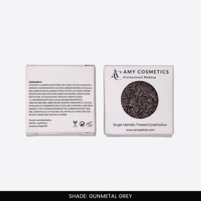 Gunmetal Grey Single Metallic Pressed Eyeshadow | Pigmented | Long-Wearing