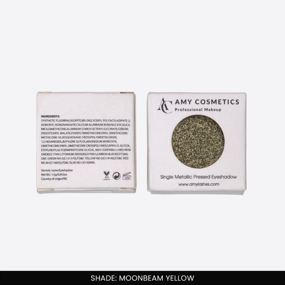 Moonbeam Yellow Single Metallic Pressed Eyeshadow | Pigmented | Long-Wearing
