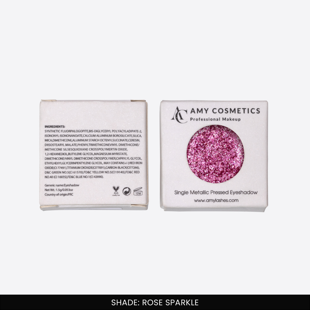 Rose Sparkle Single Metallic Pressed Eyeshadow | Pigmented | Long-Wearing