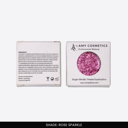 Rose Sparkle Single Metallic Pressed Eyeshadow | Pigmented | Long-Wearing