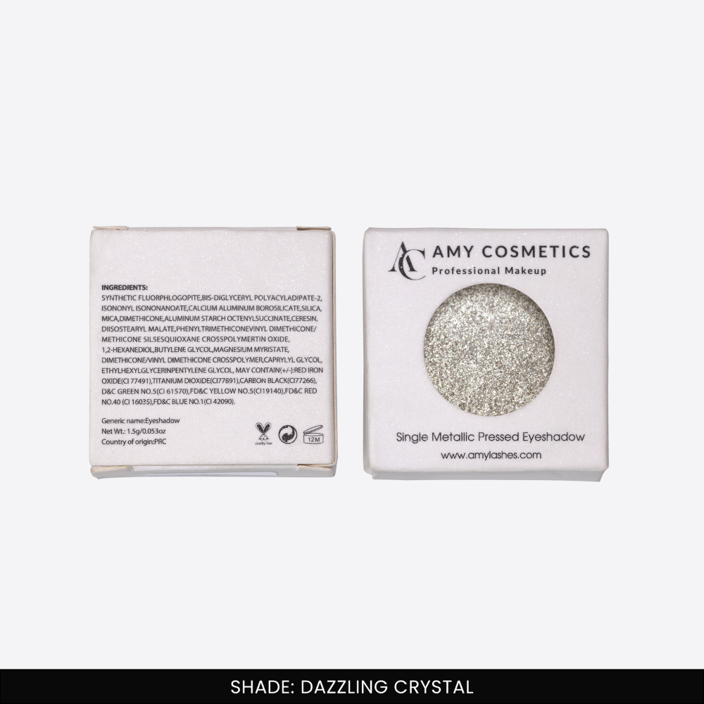 Dazzling Crystal Single Metallic Pressed Eyeshadow | Pigmented | Long-Wearing
