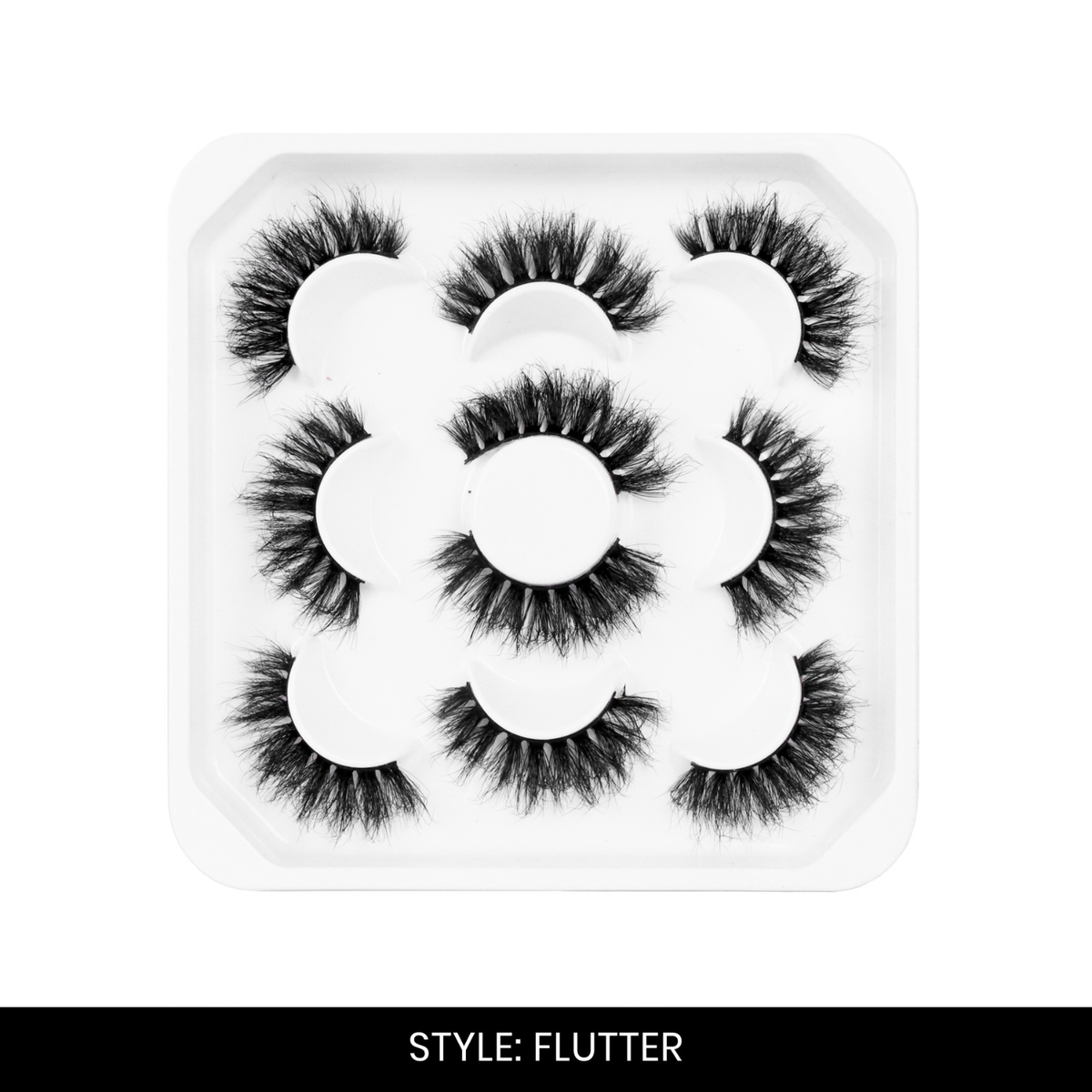 Flutter False Eyelashes | Pair of 5 | Fake Eyelashes for Women | Soft Natural Look | Lightweight Band