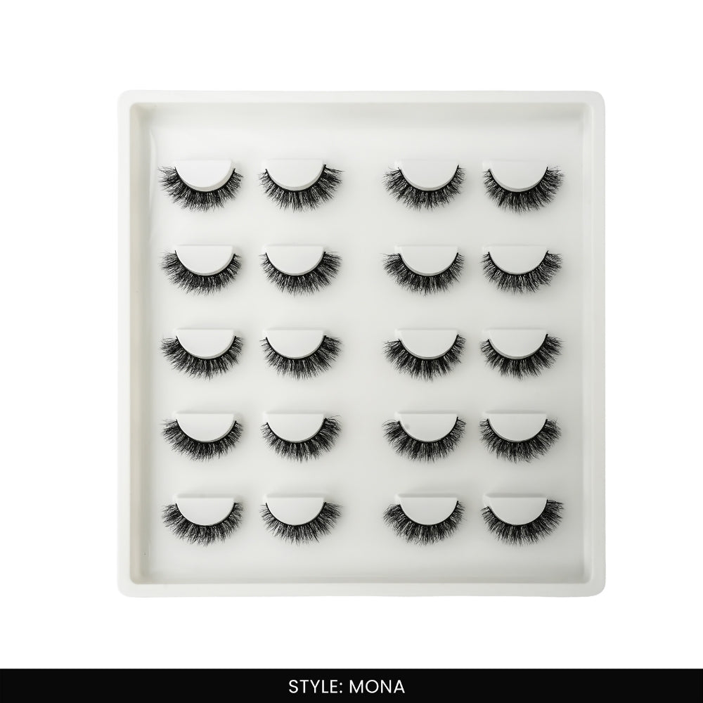 Mona False Eye Lashes | Medium Occasion Wear | Vegan Cruelty-Free | Pair of 10
